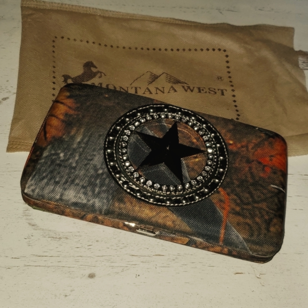 Camo Bling Clutch Wallet